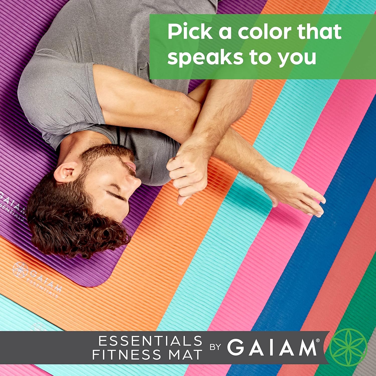 Gaiam Essentials Thick Yoga Mat Fitness &Amp; Exercise Mat