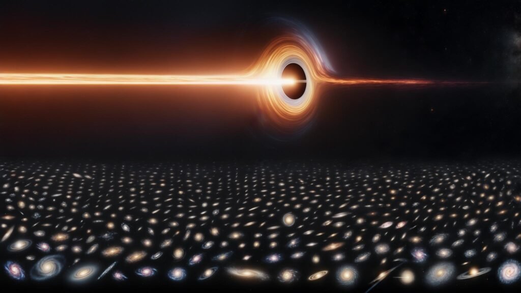 Largest Black Hole Jets Astronomers Have Uncovered The Largest Black Hole Jets Ever Seen, Christened “Porphyrion” After A Giant From Greek Mythology—And The Name Fits. These Colossal Twin Jets Span An Almost Unbelievable 23 Million Light-Years, The Same As Placing 140 Milky Way Galaxies End To End Across The Cosmos. Astronomers Find The Largest Black Hole Jets In The Cosmos