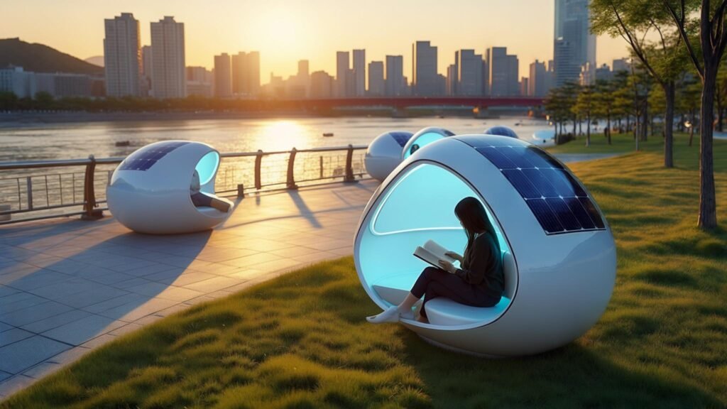 Smart Park Benches: South Korea’s Solar-Powered Shading Solution